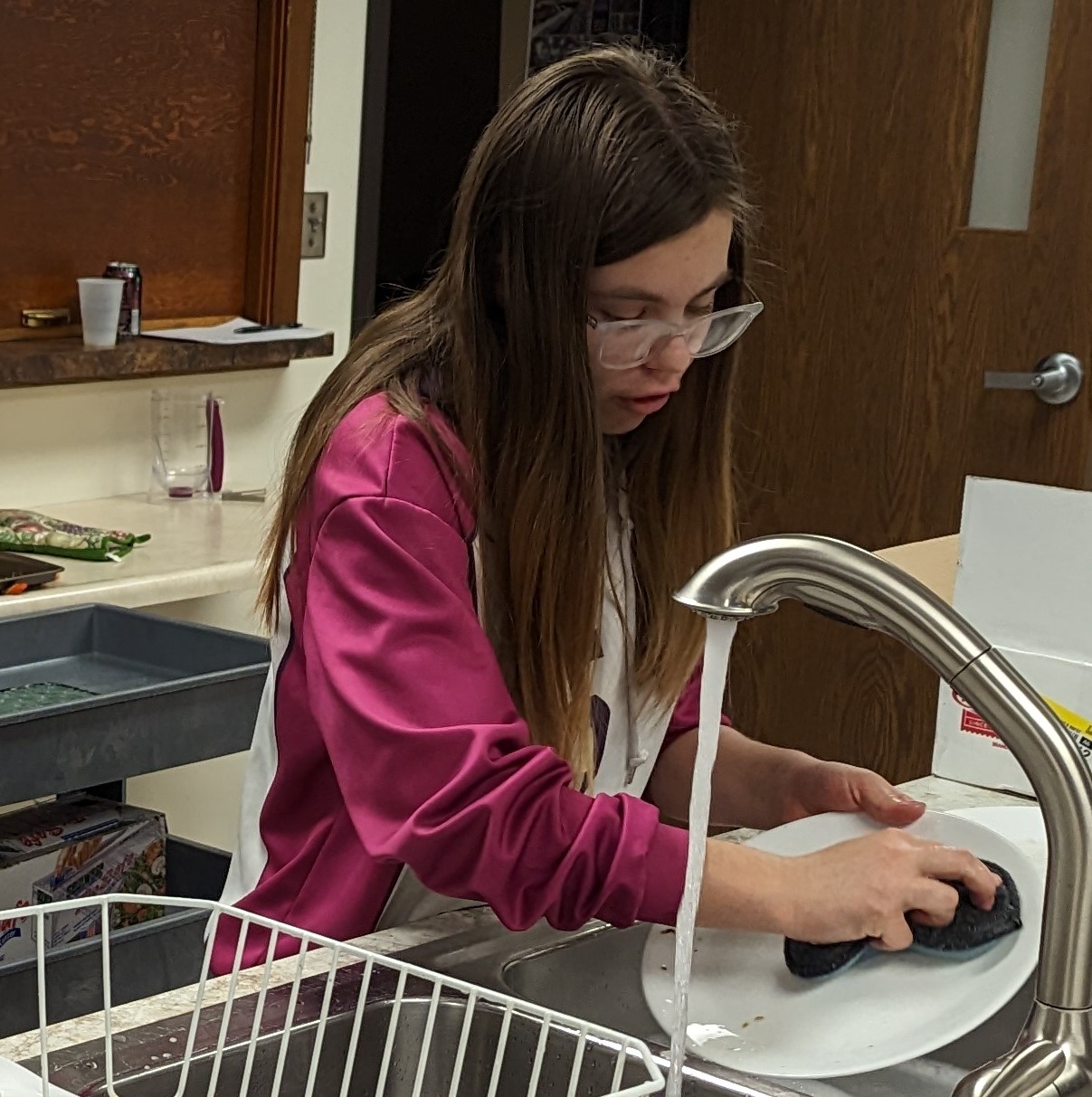 Washing dishes